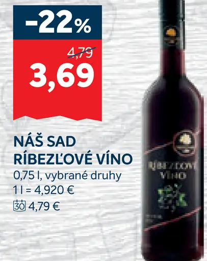 Náš sad Ríbezľové víno