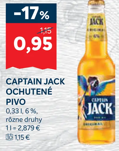 Captain Jack pivo plechovka