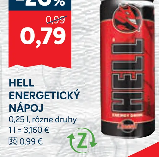 Hell energetický nápoj plechovka