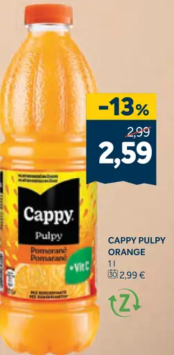 Cappy Pulpy Orange pomarančový nápoj s dužinou