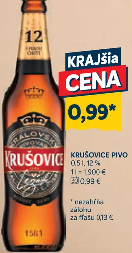 Krušovice Pivo plechovka
