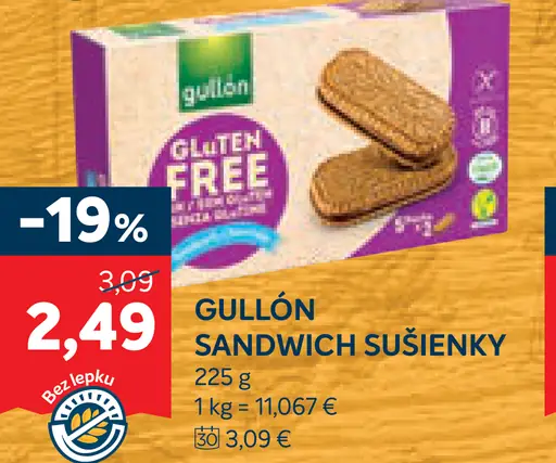 Gullón sandwich sušienky