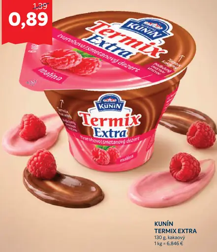 Kunin Termix Extra malinový tvarohový dezert