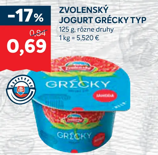 Zvolenský jogurt gréckeho typu