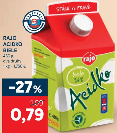 Rajo Ačidko biele