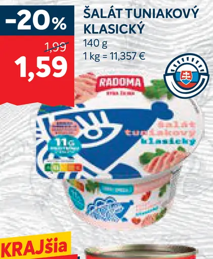 Radoma šalát tuniakový klasický