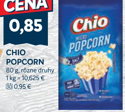 Chio Popcorn rôzne druhy