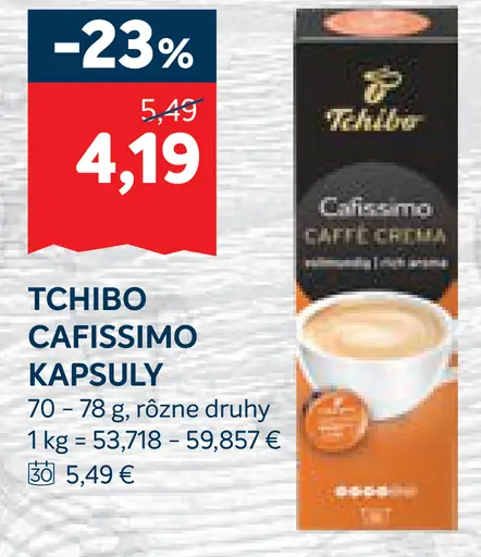 Tchibo Cafissimo kapsuly rôzne druhy