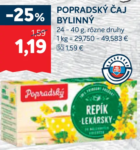 Popradský Bylinný čaj šípky