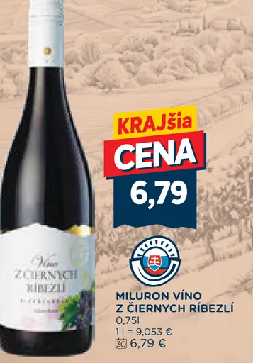 Miluron Víno z čiernych ríbezlí