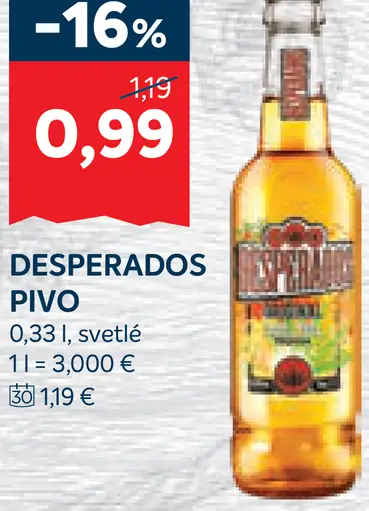 Desperados pivo plechovka