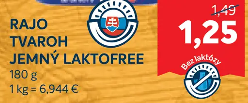 Rajo jemný LaktóFree tvaroh