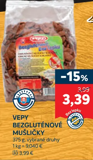 Vepy bezlepkové müsličky