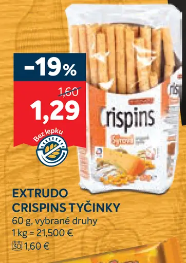 Extrudo Crispins Tyčinky