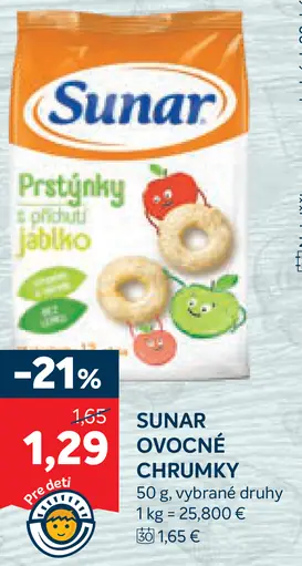 Sunar ovocné chrumky