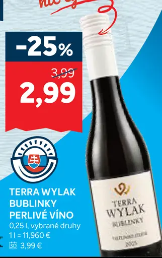 Terra Wylak Bublinky perlivé víno