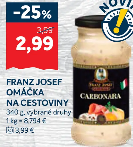 Franz Josef omáčka na cestoviny