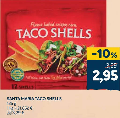 Santa Maria taco shells