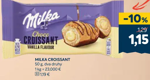 Milka croissant, vanilková príchuť