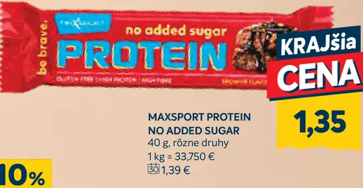 MaxSport Protein No Added Sugar