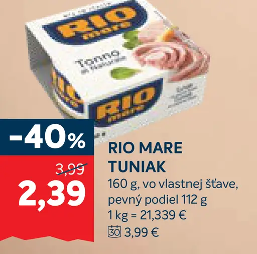 Rio Mare Tuniak vo vlastnej šťave