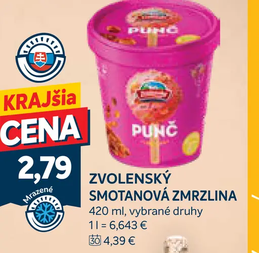 Zvolenský smotanová zmrzlina