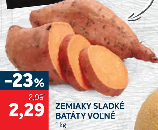 Zemiaky sladké batáty voľné
