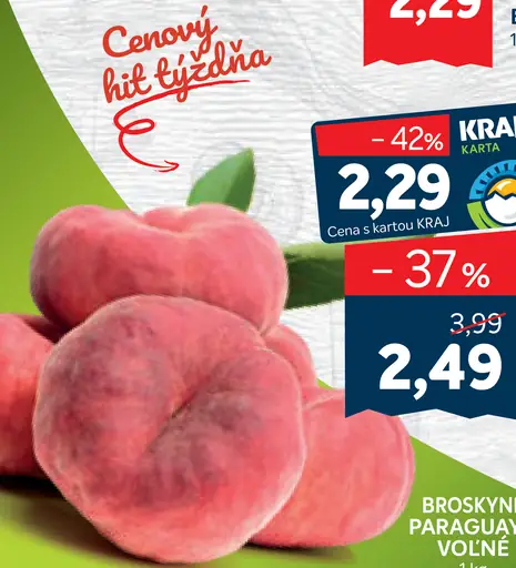 Broskyne Paraguayo voľné