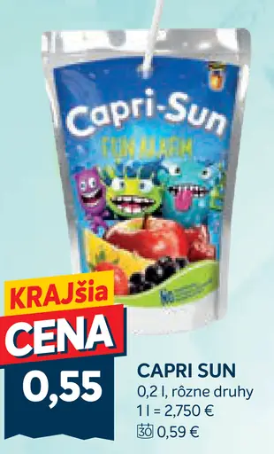 Capri-Sun ovocný nápoj rôzne druhy