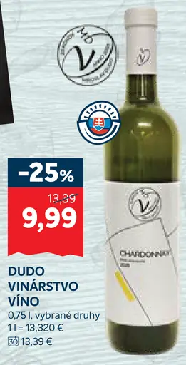 Dudo vinárstvo víno, vybrané druhy
