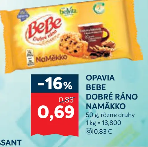 Opavia Bebe Dobré ráno Namäkko, rôzne druhy
