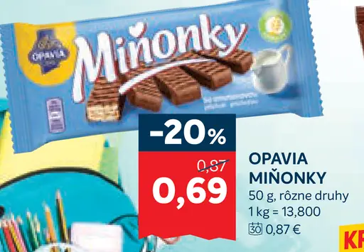 Opavia Miňonky, rôzne druhy