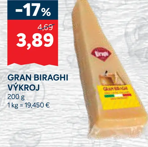 Gran Biraghi výkroj