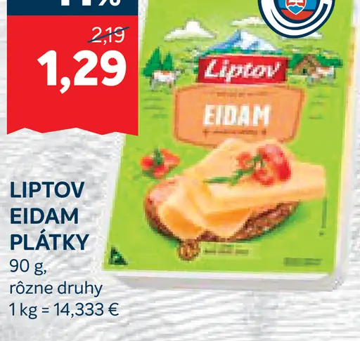 Liptov Eidam plátky