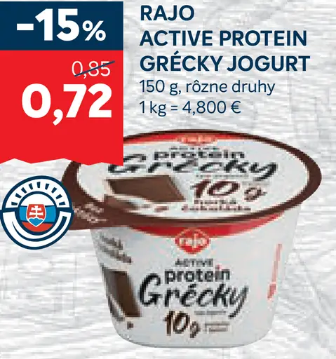 Rajo Active Protein Grécky jogurt