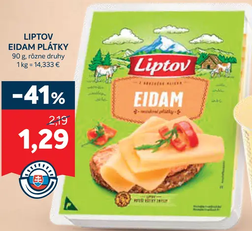Liptov Eidam plátky
