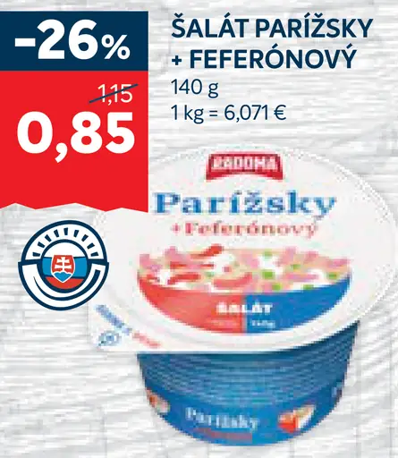 Šalát parížsky a feferónový