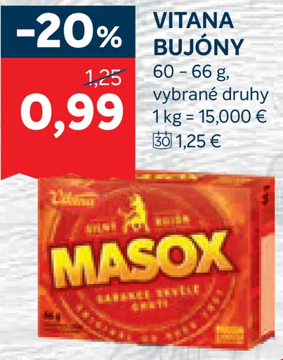 Vitana bujóny, vybrané druhy
