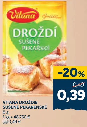 Vitana sušené pekárenské droždie