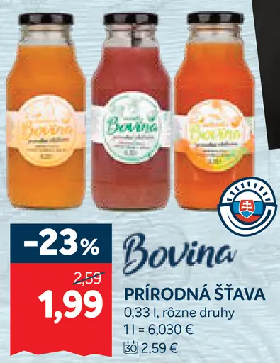 Bovina Prírodná šťava