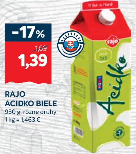 Rajo Ačidko biele