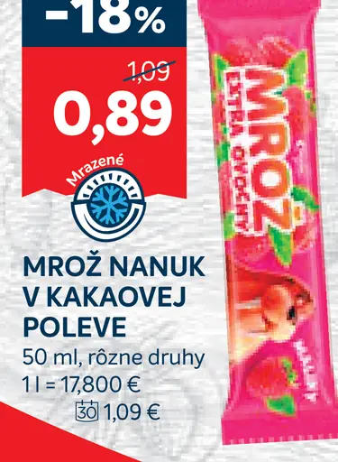 Mrož nanuk v kakaovej poleve