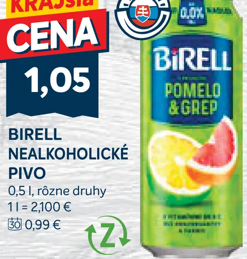 Birell Svetlé nealkoholické pivo