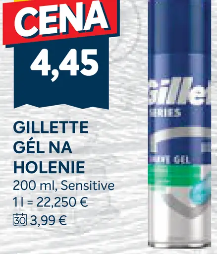 Gillette Gél na holenie Sensitive