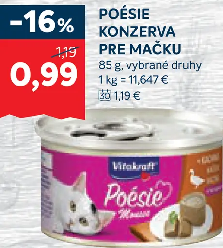 Vitakraft Poésie konzerva pre mačku, vybrané druhy