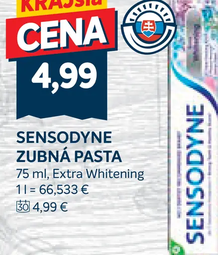 Sensodyne Zubná Pasta Extra Whitening