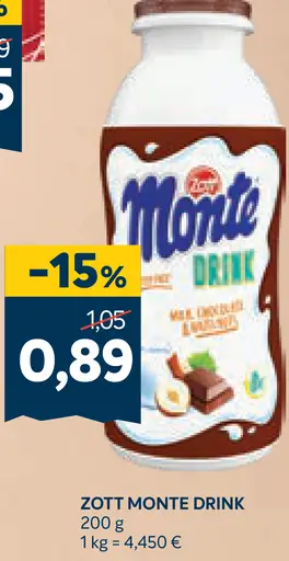 Zott Monte Drink mliečny nápoj