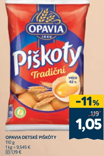 Opavia detské piškóty tradičné