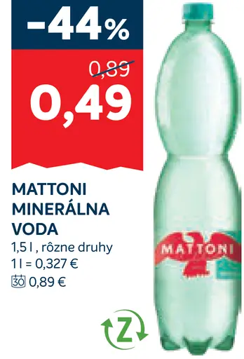 Mattoni Minerálna voda