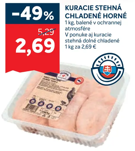 Kuracie stehná chladené horné